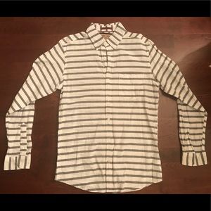 Striped Hudson & Barrow NYC Button-Up Shirt
